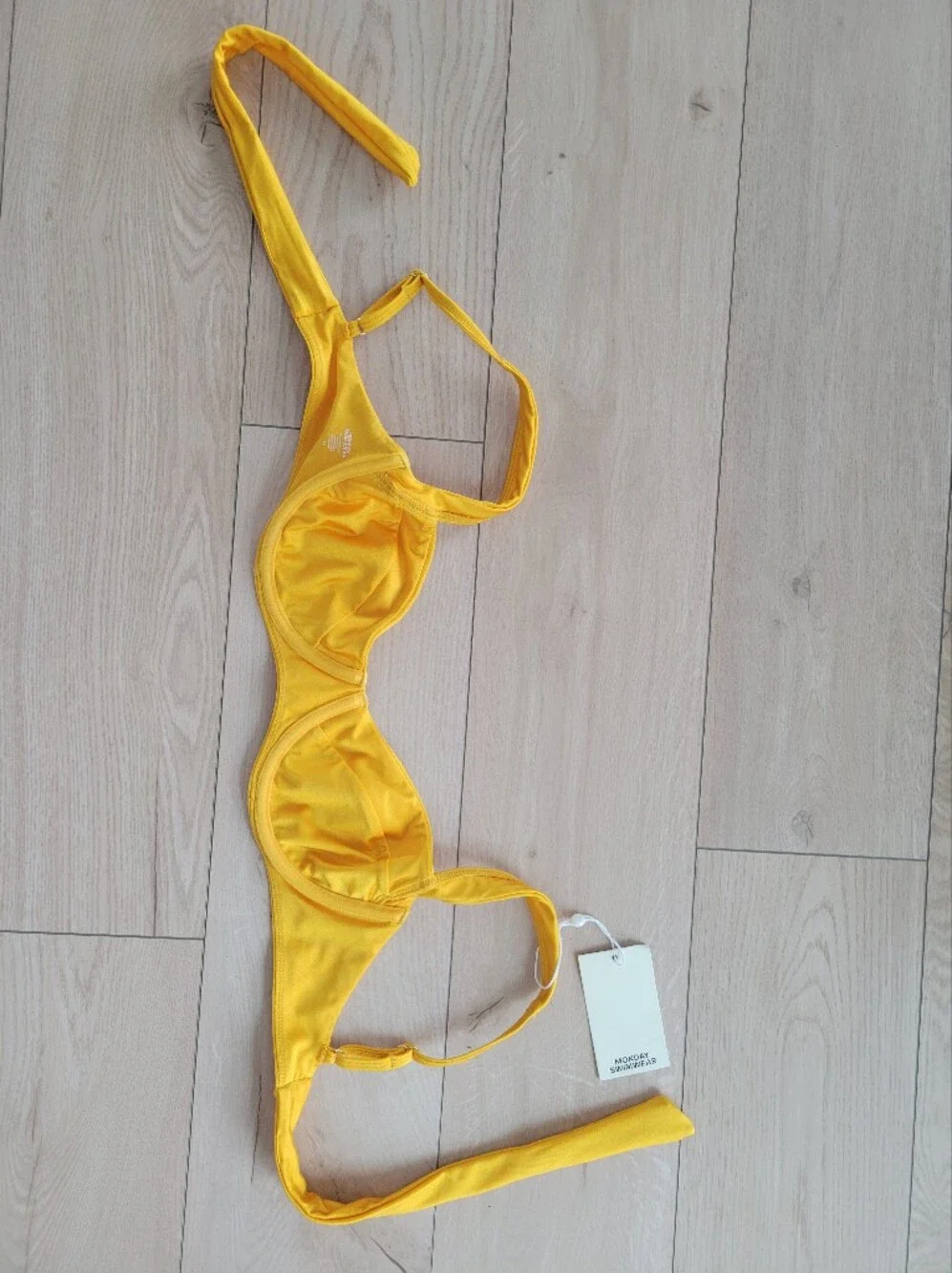 NWT Monday Swimwear Mango Gold Yellow Bikini Bathing Suit Set